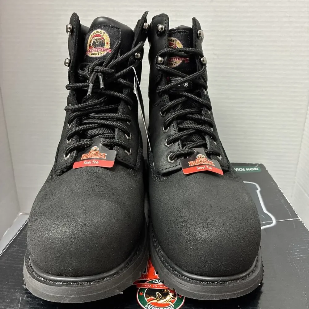 Brahma Mens Iron Tough II Steel Toe Work Boots-Men’s Size 8.5W - New In Box